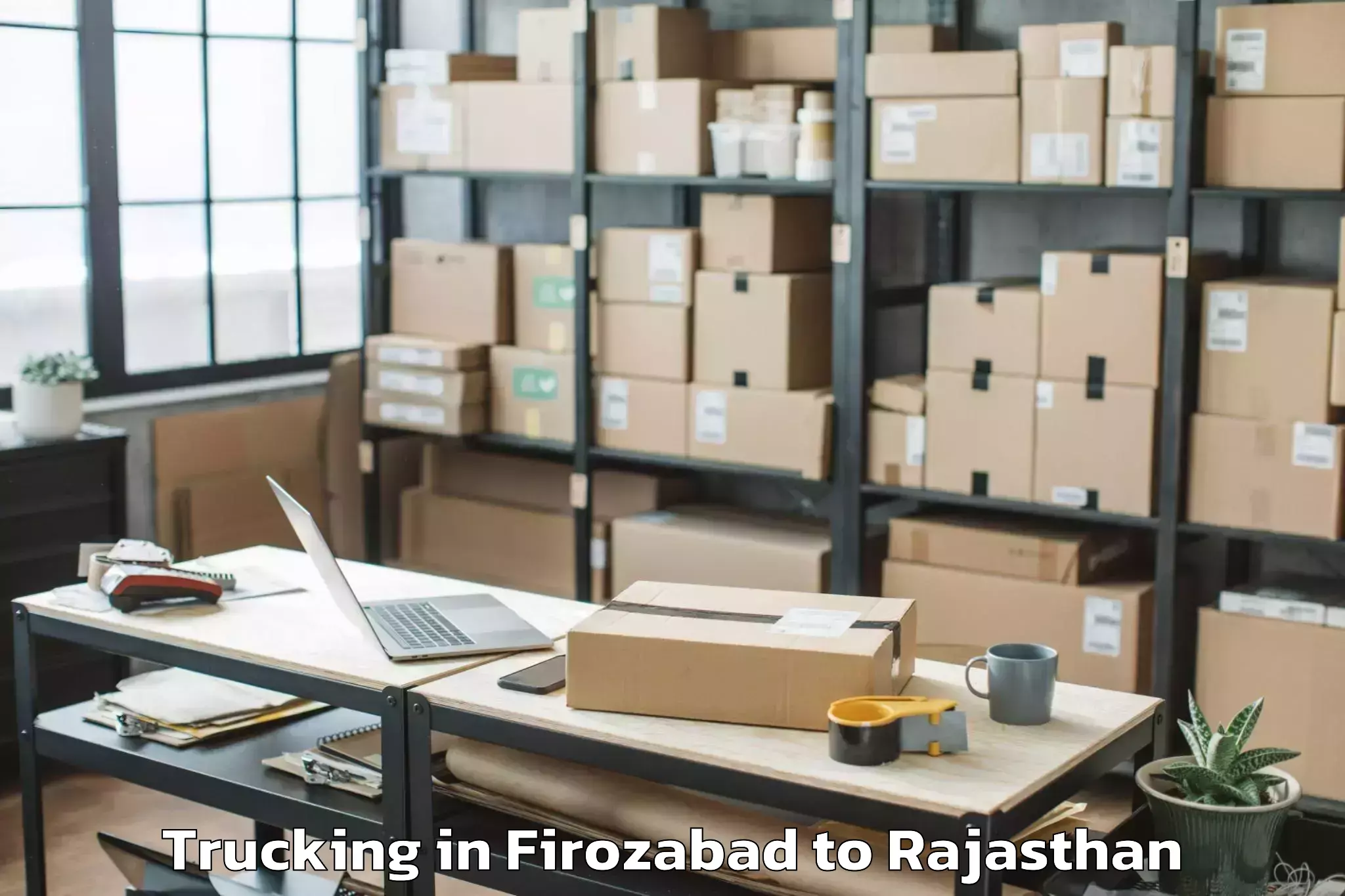 Top Firozabad to Ajmer Trucking Available